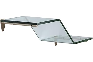KNAPE & VOGT Shelf-Made KT-0134-618ZSN Wave Glass Shelf Kit, Satin Nickel, 6-Inch by 18-Inch