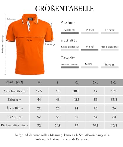SwissWell Men's Polo Short Sleeve Quick Dry Golf Polo Sports Men's T-Shirt Tennis Breathable Summer T-Shirt