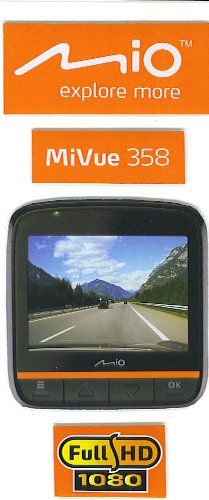 Mio MiVue 358 (16GB) HD DVR truck car video camera recorder drive cam high quality dash cam