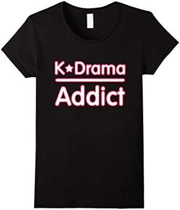 Women's K-Drama Addict T-shirt XL Black