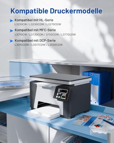 GPC IMAGE TN247 Compatible for Brother TN-243CMYK Toner Brother MFC-L3750CDW MFC-L3770CDW DCP-L3550CDW TN-247 TN243 HL-L3210CW HL-L3230CDW MFC-L3730CW (Pack of 5, 2 Black, Cyan Magenta Yellow)