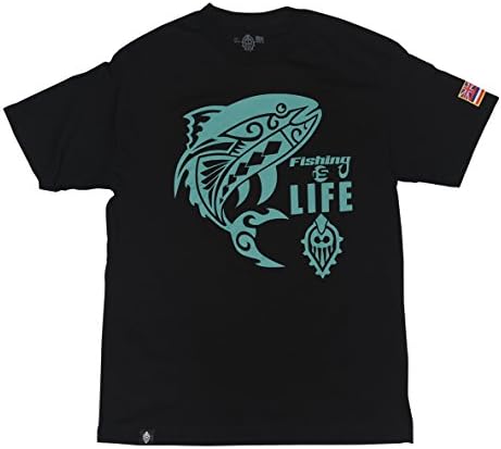 Hawaiian Tribal Fishing is Life Tee (4X, Black)
