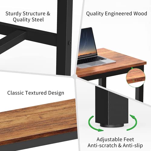 Mr IRONSTONE Bar Table, 47" Pub High Top Table Rectangular Bar Height Table Sofa Console/ Dining