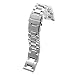 Hstrap Heavy Solid Stainless Steel Watch Band 22mm 24mm 26mm Black Silver Brushed Watch Bands Double Locking Clasp Strap for Men