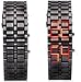 Lava Style Iron Samurai Stainless Steel Bracelet LED Watch RED / BLUE **2 PACK**
