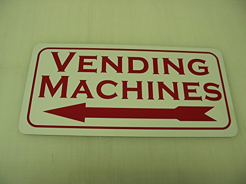 VENDING MACHINES with LEFT Arrow Metal Sign