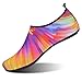 JOINFREE Women's Water Shoes Barefoot Beach Shoes Swim Fitness Pool Non-Slip Quick-Dry Colorful Orange Medium