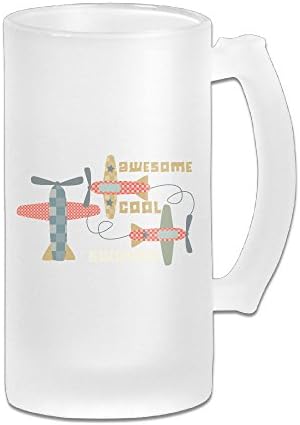 HMFL Awesome Cool Plane Grind Glass Beer Mug