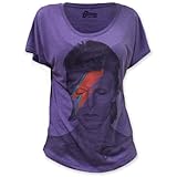 David Bowie - Womens Aladdin Sane Dolman Shirt in Purple Rush