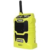 Ryobi P742 One+ 18V Lithium Ion Cordless Compact AM / FM Radio w/ Wireless Bluetooth Technology and Phone Charging (18V Battery Not Included / Radio Only)