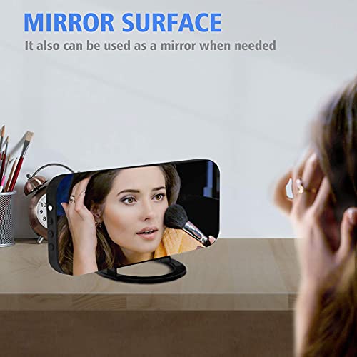 Ygdigital Digital Alarm Clock,6.5 Inch LED Mirror Electronic Clocks