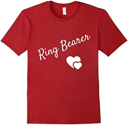 Mens Ring Bearer t-shirt Toasting Wedding Bridal Party Shirt Small Cranberry