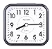 Fzy.bstim Battery Operated Analog Alarm Clock with 3D Numbers,Snooze,Ascending Sound Alarm,Non Ticing Silent Alarm Clocks for Bedrooms,Black