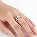 Gold Plated Ring, Round Cut Cubic Zirconia CZ Engagement Wedding Ring Set For Women-Rose Gold Size 8
