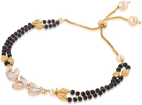 The Luxor Fashion Jewellery Gold Tone Charm Bracelet for Girls and Women