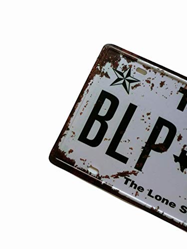 ERLOOD Texas BLP-9346 Retro Vintage Rustic Home Bar Wall Decor Car Vehicle License Plate Souvenir Metal Tin Sign Plaque 6 X 12