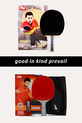 DHS 6-Star 6002 Shake Hand Premium Table Tennis Racket Ping Pong Paddle Blade Inverted Rubber with Carry Case - Thumbnail 4