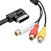 chenyang 3 RCA to AMI MMI Audio Video Cable Female DVD Video Audio Cable for Car