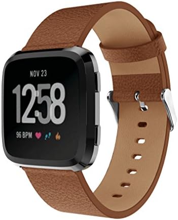 Yangems Fitbit Versa Watch Bands, leather Bracelet Accessory Replacement Strap Wristband for Fitbit Versa Smartwatch