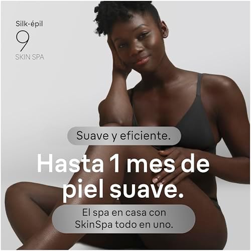 Silk·épil 9 SkinSpa Epilador Elétrico Mulher com Escova Esfoliante, Almofada de Massagem e Mini Depilador Facial, Conjunto Tudo-Em-Um, Depilações, Depilações e Cortes, Uso Seco e Húmido, 9-381