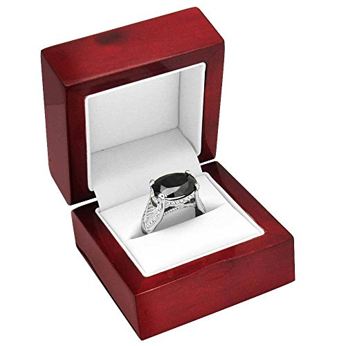 Rosewood Jewelry Ring Display Box - Pack of 12