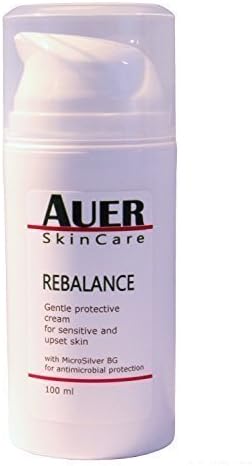 Auer Rebalance Cream 100 ml - Gentle protective treatment for sensitive and upset skin with MicroSilver BG for anti-microbial protection