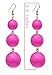 VK Accessories Thread Ball Dangle Earrings Thread Dangle Earrings Soriee Drop Earrings Beaded Ball Ear Drop Dark Pink