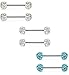 Jstyle 316L Stainless Steel Body Jewelry 14G Nipplerings Piercing Jewelry Barbell Crystal Ball Bar WBC