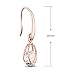SHEGRACE Wedding Earrings for Bridesmaids, Rose Gold Plated Hook Earrings, Oval Dangle Earring Drop Earrings