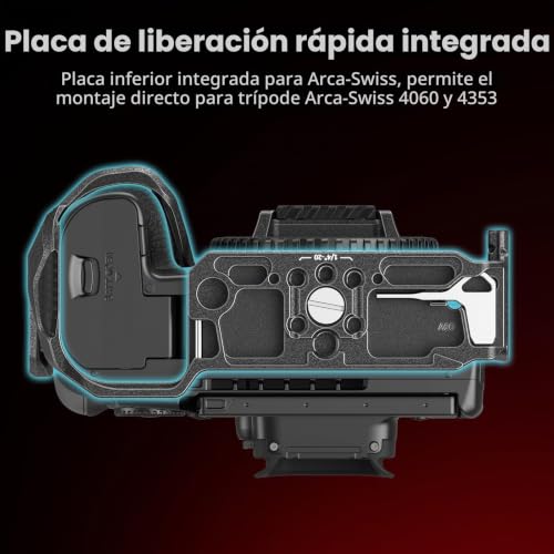 SMALLRIG Black Mamba Camera Cage Kit for Canon for EOS R5 Mark II with Top Handle and Dedicated Cable Clamp, Aluminum Alloy Camera Mount - 4976