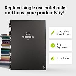 Rocketbook Core Reusable Spiral Notebook, Letter