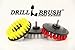 Cleaning Supplies - Drill Brush - 3 Brush Kit - White Soft for Leather, Glass, Carpet - Yellow Medium for Bathroom Surfaces: Bathtub, Shower, Sink, Flooring - Red Stiff for Outdoor Deck, Patio