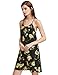 ROMWE Women's Summer Sundress Sleeveless Floral Print Chiffon Dress