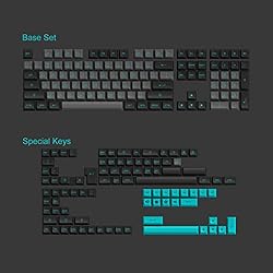 Akko Keyboard Keycaps Black&Cyan 197-Key ASA