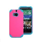 US Samdi for Htc One M8 Case,hard Case & Silicon Case,fashion and Living (red&blue)