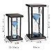 BOJIN 30 Minute Hourglass Sand Timer Wooden Black Stand Hourglass Clock for Office Kitchen Decor Home - Blue Sand