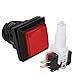 Red and Black 33 x 33mm Square Shape LED Illuminated Push Button Large Machinery 12V Switch Pack of 5