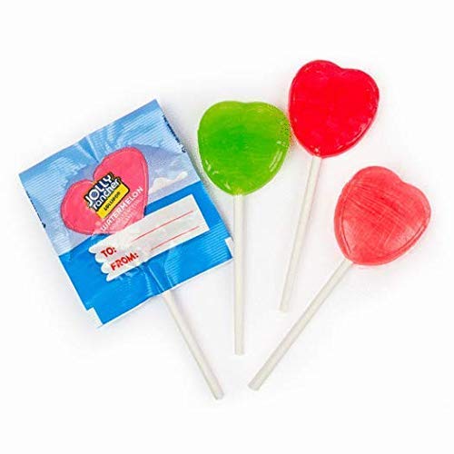 Jolly Rancher Hard Candy Heart Lollipops To & From Valentine's Candy