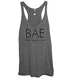 IYD Clothing-BAE-Best Auntie Ever Women's Tri-blend Heather Gray Racerback Tank