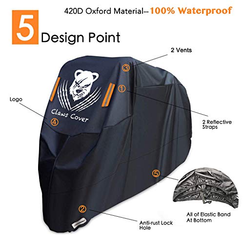 1 Motorcycle+Waterproof+Protection+Cruisers+Suzuki+ClawsCover