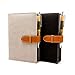 Best Refillable Journal with Pen + Organization Pocket - Stitched Faux Leather – Hook & Loop Clasp - 80 page lined journal - 7.5 x 5.5-inch – Ideal for Reflection, Travel, Sketching - Black
