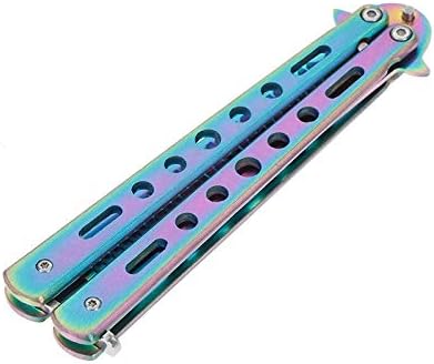 Stainless Steel Practice Training Butterfly Knife Comb Beard & Moustache Brushes Foldable Comb Hairdressing Styling Tool
