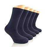 Elite Women’s Business Casual Bamboo Socks, Crew Size (Navy)