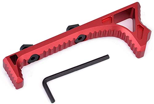 SBGJMY Tactical Mlok Foregrip Aluminum Link Curved Angled Hand Stop Front Grip Foregrip for Mlok Handguard System (Red)