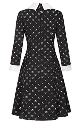 Women Wednesday Addams Dress Halloween Costumes Dress Long Sleeve