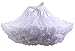 IF FEEL Women's Luxurious Soft Chiffon Petticoat Tulle Tutu Skirt (One Size, White)
