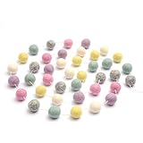 Glaciart One Pom Pom Garland - Wool Felt Ball Garland - 12 Feet, 40 Balls, 6 Pastel Colors, Pom Pom Decorations, Nursery Decor, Bunting, Birthday Party Decorations, Carnival, Photo Prop