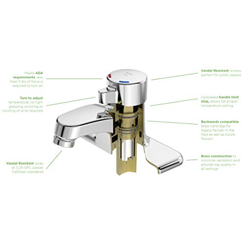 Symmons SLC6000 SCOT 4 in. Centerset Single Handle Metering Lavatory