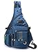 LAMMOK Large Sling Backpack, Sling Chest Bag Shoulder Crossbody Daypacks Fits 14.1-Inch Laptop for Travel Outdoor Men Women(blue)