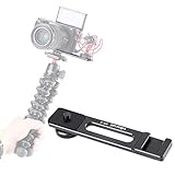 ULANZI PT-5 Vlog Cold Shoe Bracket Extension Bar Apply for Microphone LED Video Light w 1/4'' Tripod Screw for Sony A6400 6300 6500 6000 Nikon Canon G7X II III Mirrorless Camera Vlogging Accessories